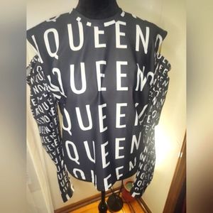 Sassy Jones 1X Queen cold Shoulder top